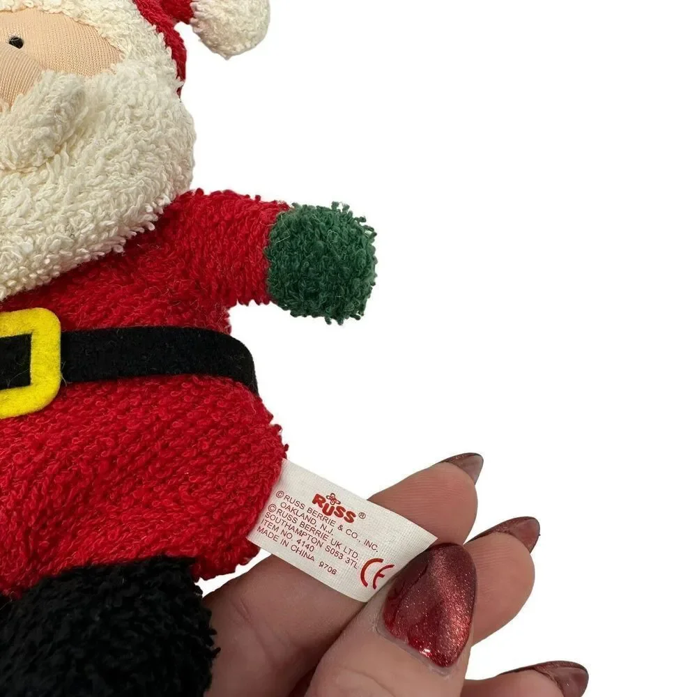 Russ Polar Pals Santa Claus‎ 7 Inch Plush Terry Cloth Stuffed Toy Christmas